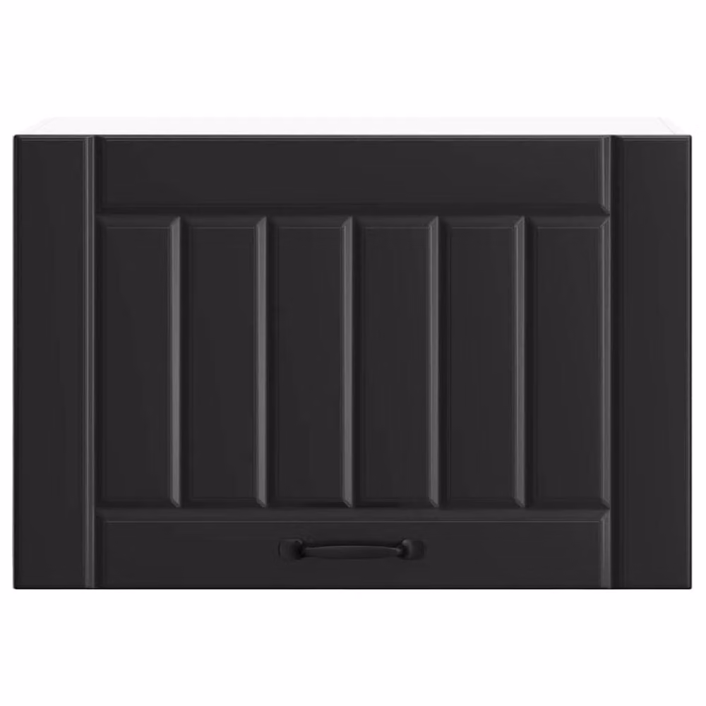 Berkfield Home Lucca Black Matt Kitchen Wall Cabinet with Glass Doors – 4