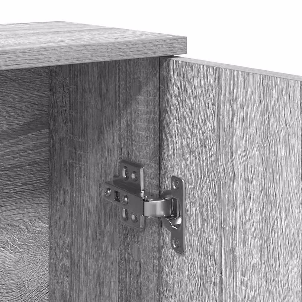 Berkfield Home Durable Grey Sonoma Bathroom Cabinet with Roll Holder, W/D/H: 39 x 22 x 90 cm – 4