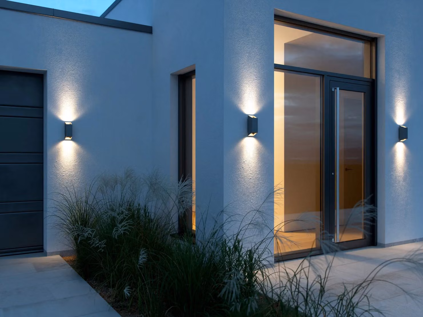 Nordlux Nico Modern Square Outdoor Wall Light in Black Metal with Up and Down Effect, GU10, IP54, Mains Powered – 3