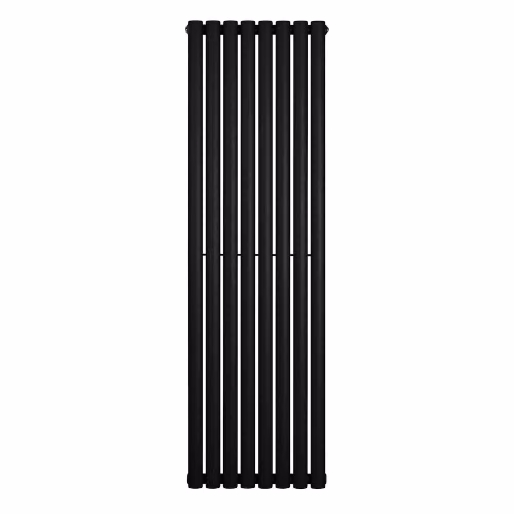 Monstershop Oval Single Column Steel Radiator, Black, H 160 cm x W 48 cm – 2