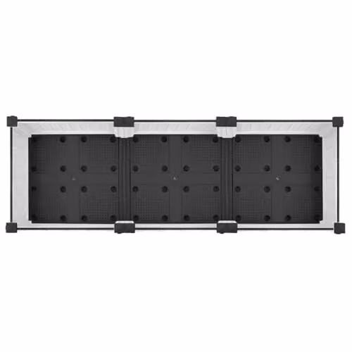 vidaXL White Polypropylene Raised Bed W/D/H: 120 x 40 x 71 cm – 2