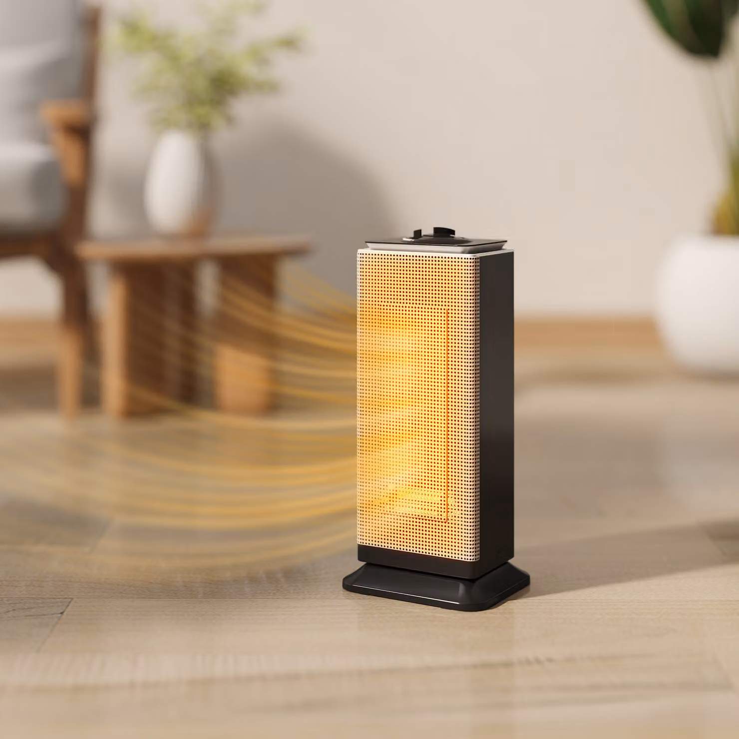 HOMCOM 2000W Ceramic Electric Fan Heater with Oscillation and Overheat Protection, Black – 2
