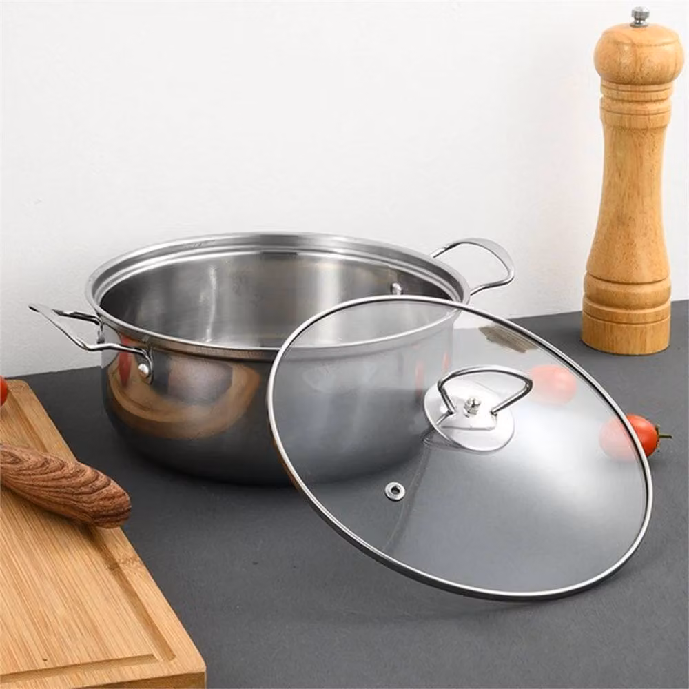 Nordara 5 Pack Stainless Steel Stock Pots with Lids, Silver – 4