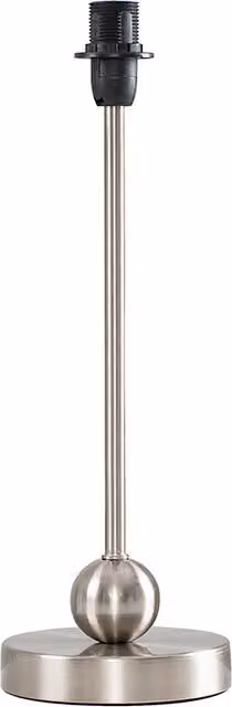 ValueLights Theydon Single Stem Modern Table Lamp in Brushed Chrome and Silver Metal with Sphere Design
