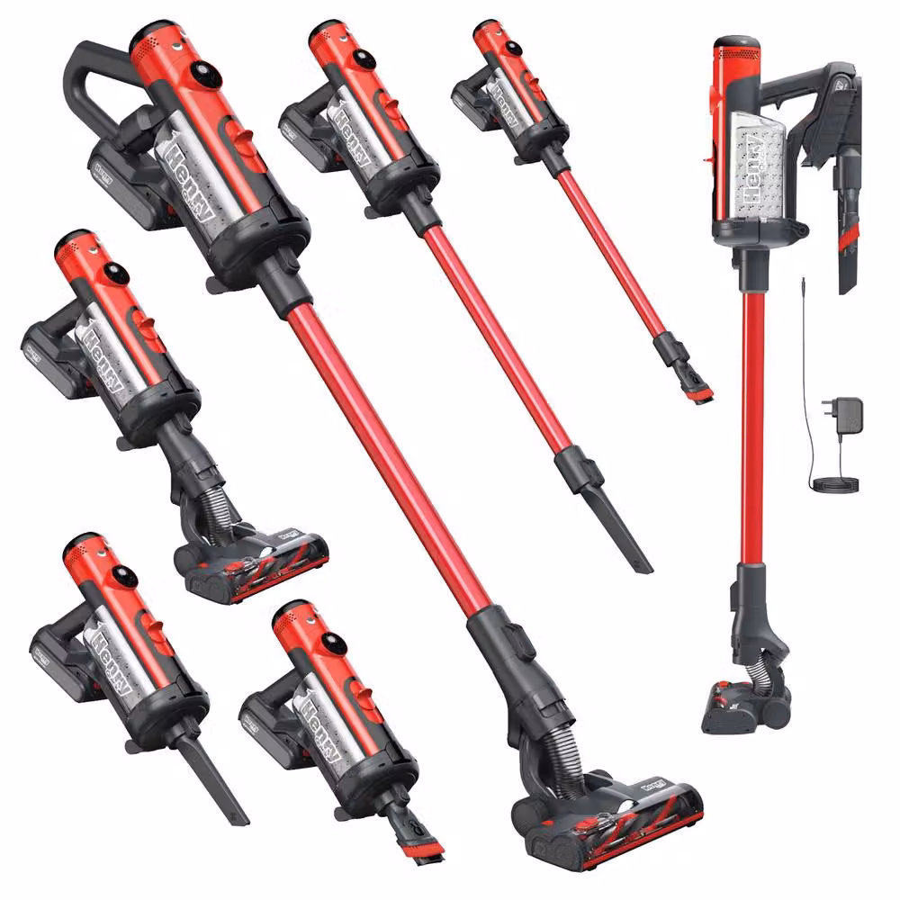 Numatic Henry Quick Cordless Bagged Vacuum Cleaner in Red – 6