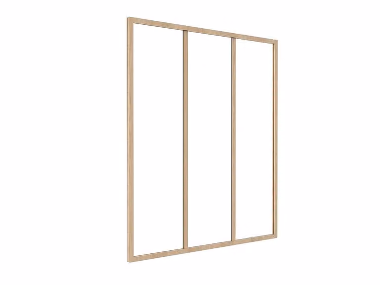 Vente-unique Industrial Aluminum and Glass Workshop Partition in Black, W: 90 cm, H: 130 cm