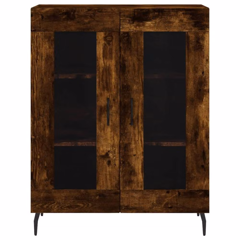 Berkfield Home Classic Sideboard in Smoked Oak, Brown, W/D/H: 69.5 x 34 x 90 cm – 4