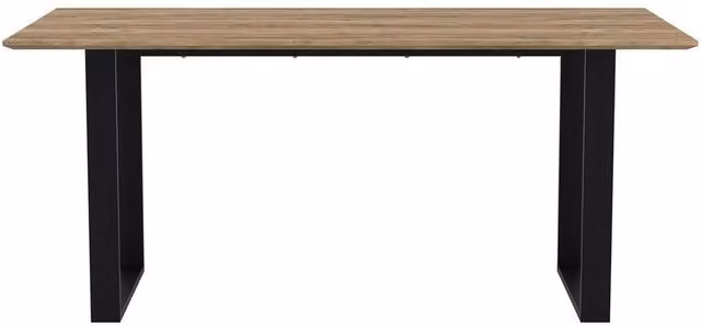 LPD Antibes Modern Rectangular Dining Table in Black and Brown, W: 180 cm, D: 90 cm, H: 76 cm – 2