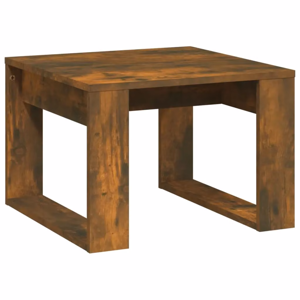 Berkfield Home Smoked Oak Side Table in Brown, W/D/H: 50 x 50 x 35 cm – 2