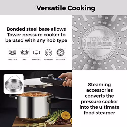 Tower Express Pressure Cooker in Silver – 4