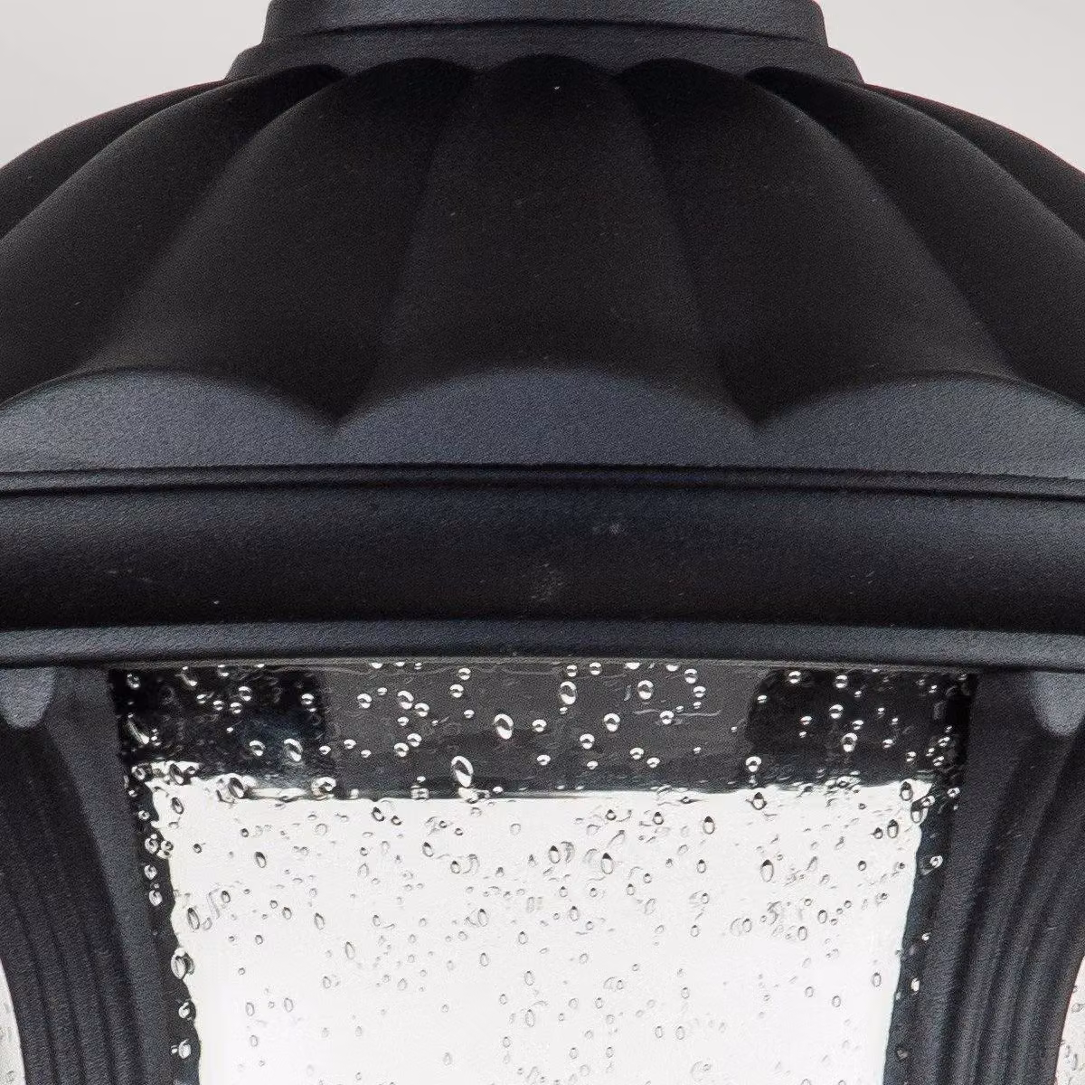 Netlighting Chicago Outdoor Pedestal Lantern in Black with Transparent Glass, IP44 Rated – 4