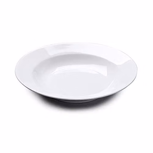 WM Bartleet & Sons Traditional Porcelain Individual Soup, Cereal, Rice, Noodle or Salad Bowl with Rim, White, Diameter: 22 cm – 1