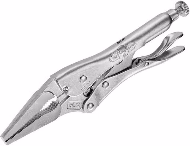Irwin Long Nose Locking Pliers in Silver and Multicolour