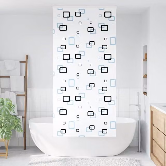 Berkfield Home Shower Roller Blind with Cassette, White, W/H: 86 x 240 cm
