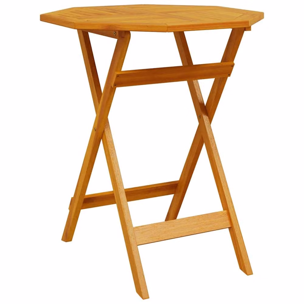 Berkfield Home Beautiful Folding Garden Table in Brown Solid Acacia Wood W: 70 cm, D: 70 cm, H: 75 cm – 3