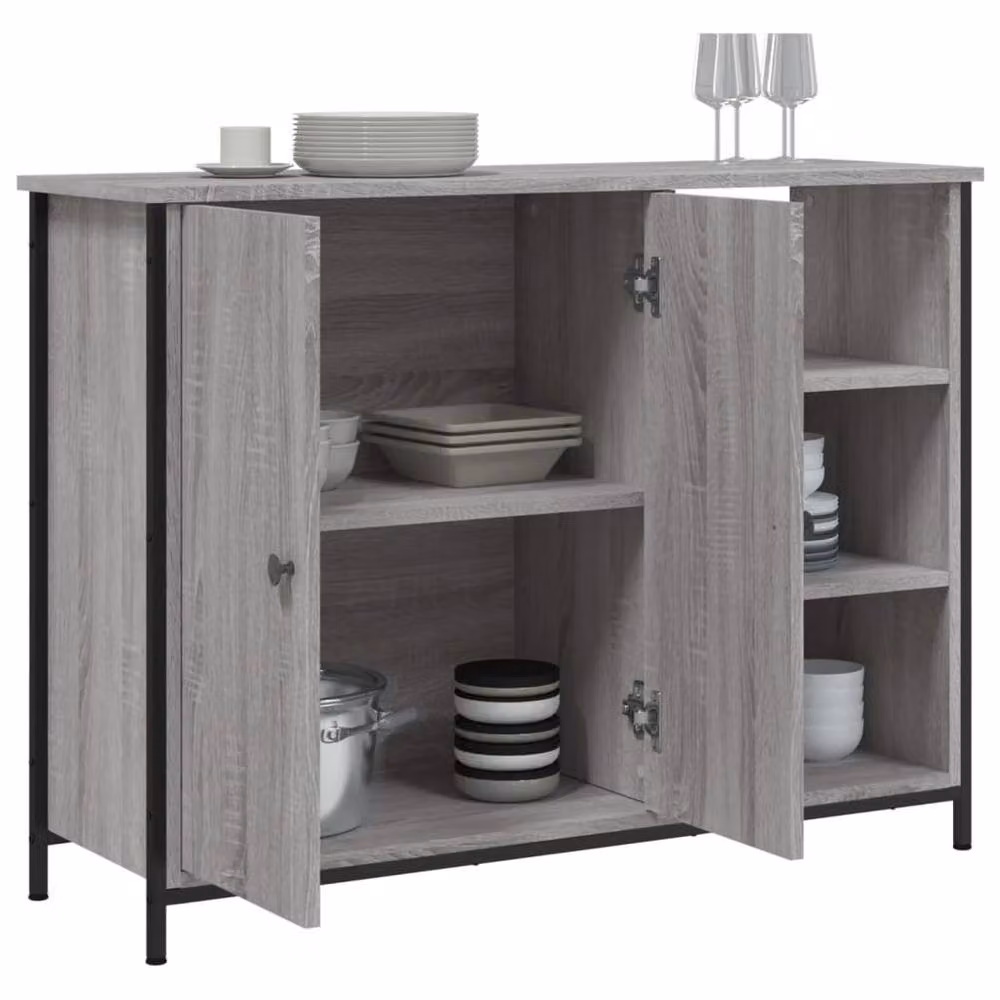Berkfield Home Grey Sonoma Sideboard, W/D/H: 100 x 33 x 75 cm – 3