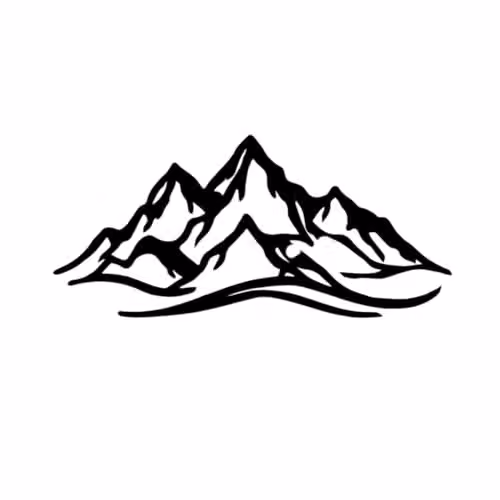 YOUR HOME RULEZ Black Metal Mountain Landscape Wall Art, Width: 120 cm – 5