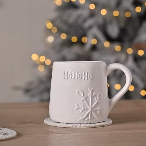 Widdop and Co White Ceramic Geometric Mug – 2