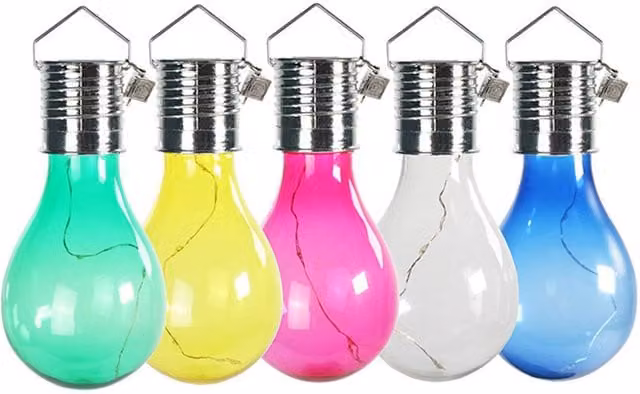 Latto 5-Piece Multicolour RGB LED Solar Sphere Bulb Lamps