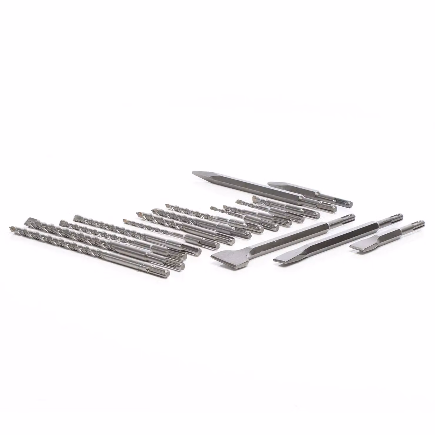 Lumberjack 17 Piece SDS Plus Drill Bit and Chisel Set in Red with Metal Storage Case – 1