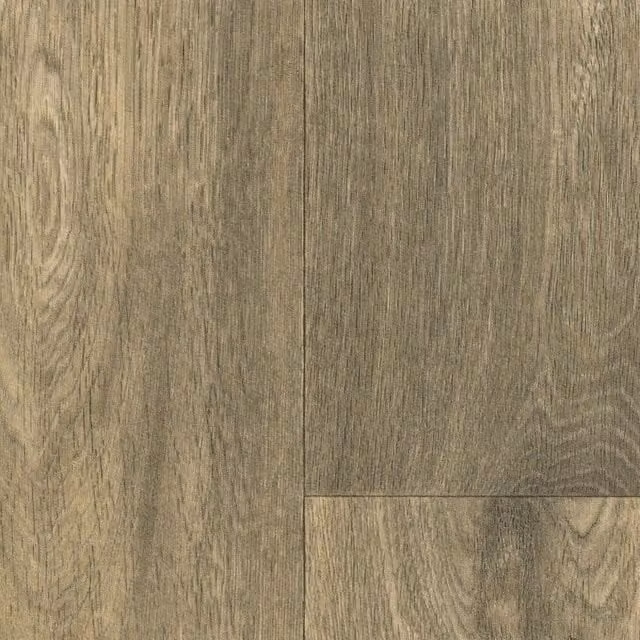 Vinyl Flooring UK Brown Wood Effect Textile Backed Vinyl Flooring Sheet W: 400 cm, L: 600 cm