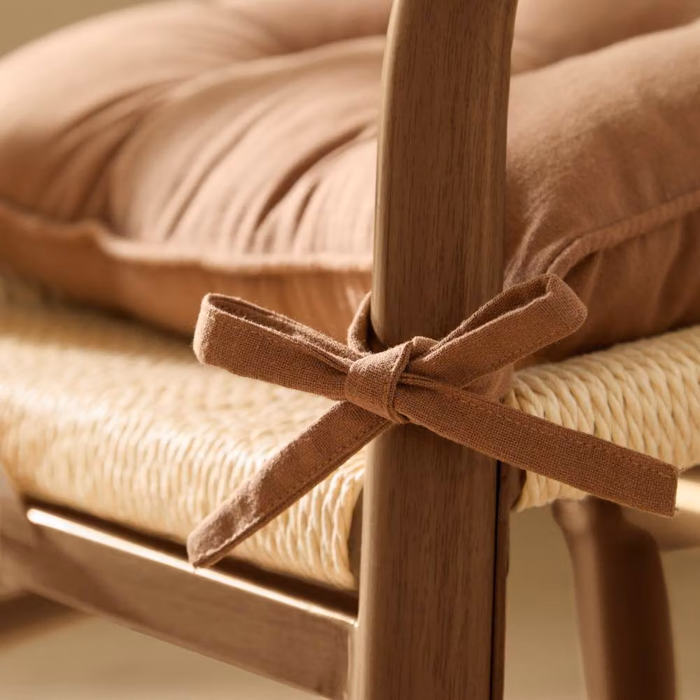 Riva Home 2-Pack Amber Slub Cotton Square Seat Pads, W/D/H: 40 x 40 x 40 cm – 2