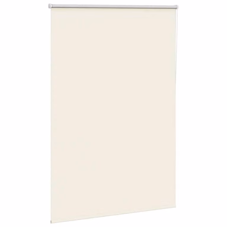 Berkfield Home Blackout Roller Blind in Off-White, Thermal Insulating Polyester Fabric, W: 130 cm, H: 130 cm