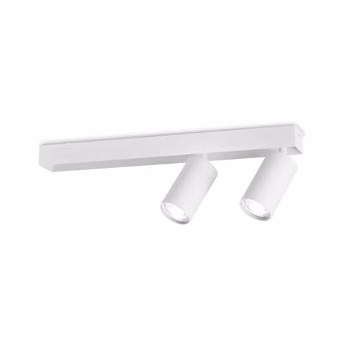 Netlighting Profilo 2 Light Twin Adjustable Ceiling Spotlight in White