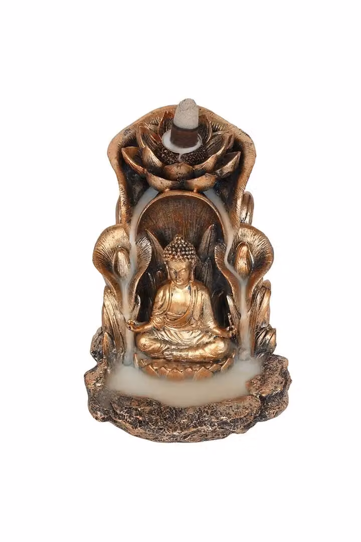 KDMD Bronze Buddha Backflow Incense Burner in Metal – 2