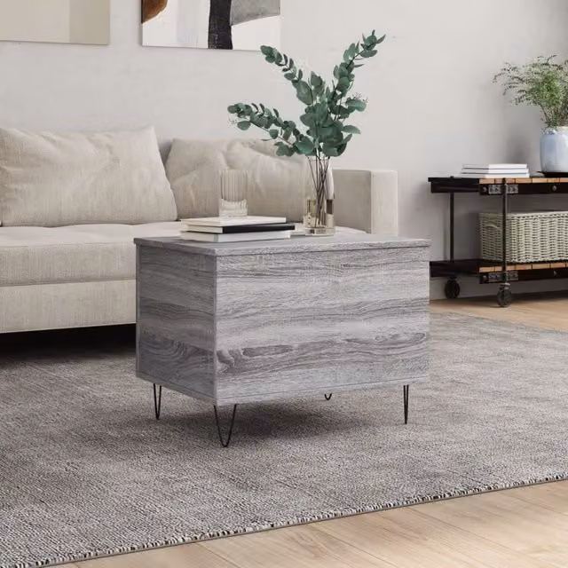 Berkfield Home Grey Sonoma Coffee Table with Lift Mechanism, W: 60 cm, D: 44.5 cm, H: 45 cm
