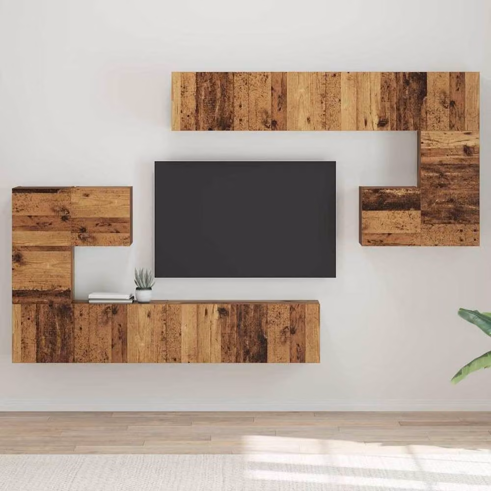 Berkfield Home Modern Wall-mounted TV Cabinet, Brown, W/D/H: 30.5 x 30 x 30 cm – 1