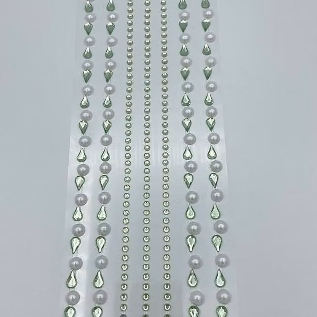 Syntego Petrol Green Teardrop Gems and Pearls for Adults
