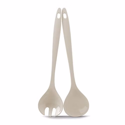Zeal Melamine Salad Serving Spoon Set of 2 in Beige