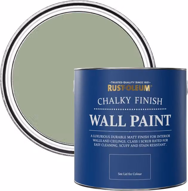 Rust-Oleum Green Matt Chalky Wall Paint, 2.5L – 1