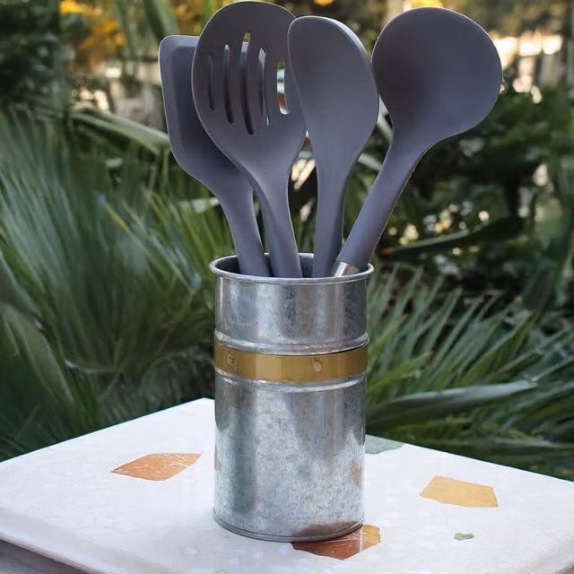 The Mia UK Mia Galvin Series Freestanding Utensil Jar in Gold