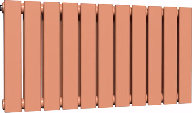 Lux Heat Double Flat Horizontal Steel Radiator in Orange, W/H: 77 x 40 cm