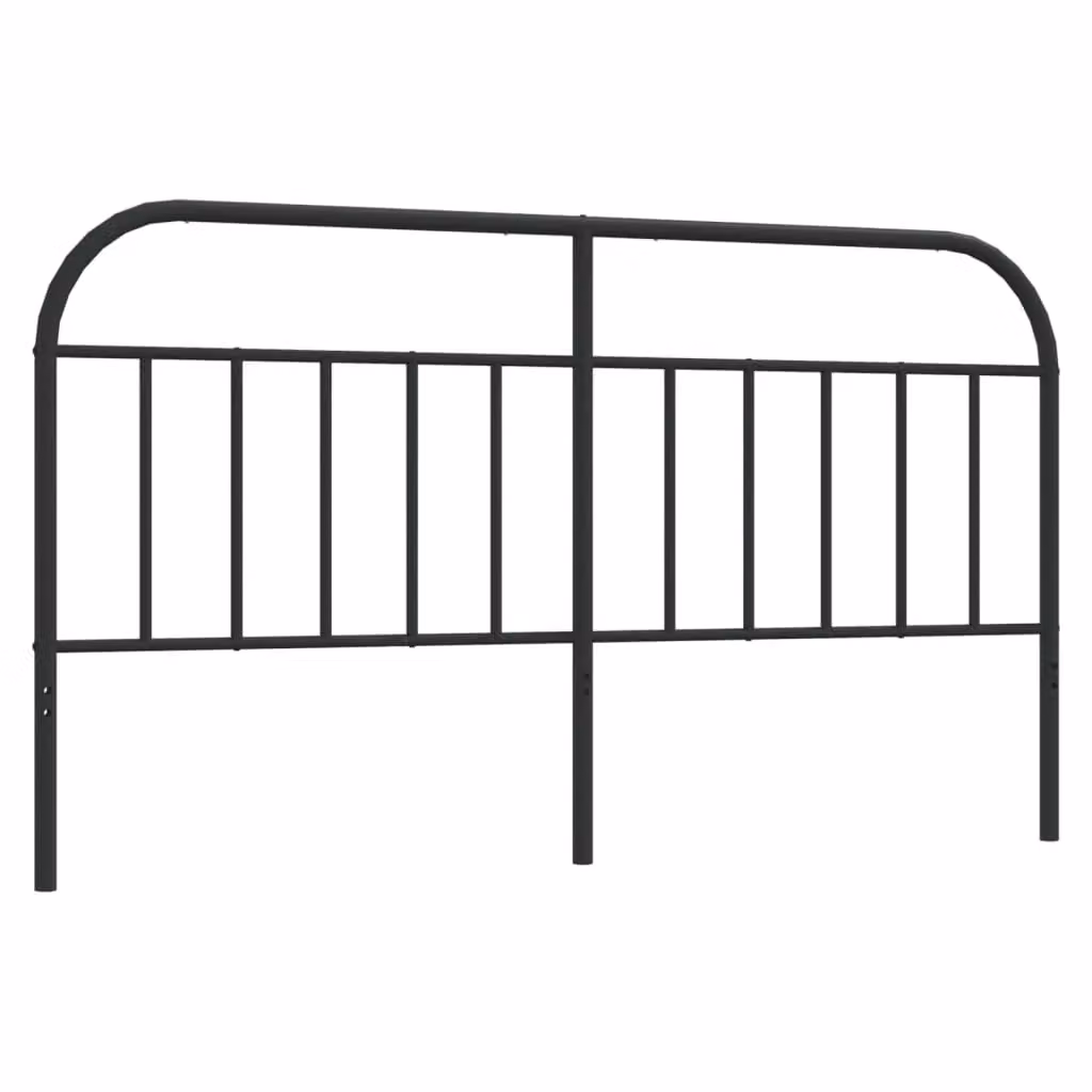 Berkfield Home Classic Metal Headboard in Black, 160 cm – 2