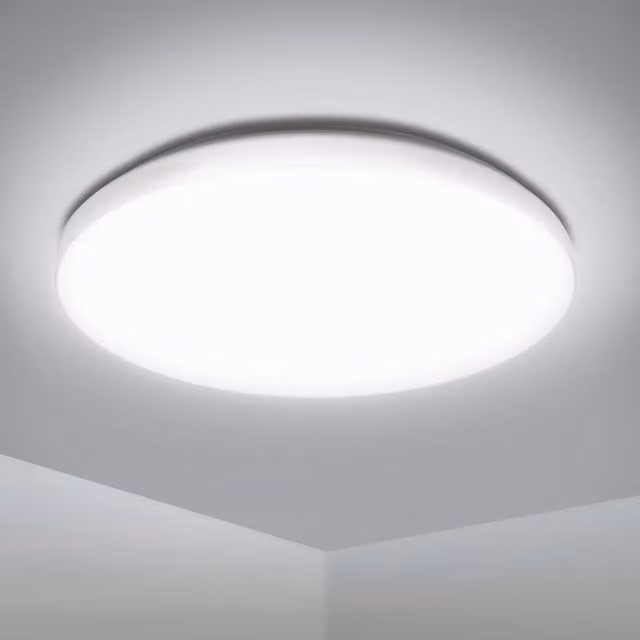 ExtraStar Modern White LED Ceiling Panel Light for Bathroom, Kitchen, Bedroom and Living Room