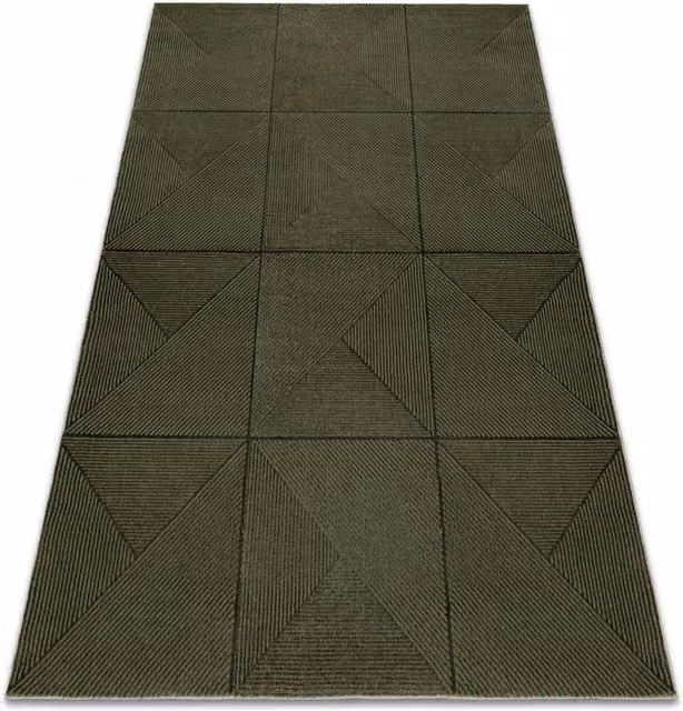 RugsX Aura Geometric Green Polyester Rug, W: 200 cm, D: 290 cm – 1