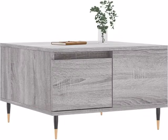Berkfield Home Modern Square Coffee Table in Grey Sonoma, W/D/H: 55 x 55 x 36.5 cm – 1