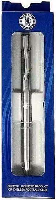 Chelsea FC Crest Metal Ballpoint Pen in Silver