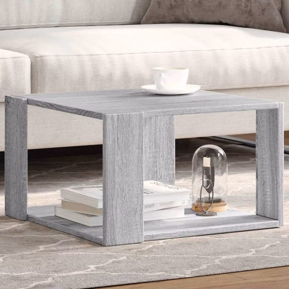 Berkfield Home Modern Square Coffee Table in Grey Sonoma, W/D/H: 51.5 x 51.5 x 30 cm – 2