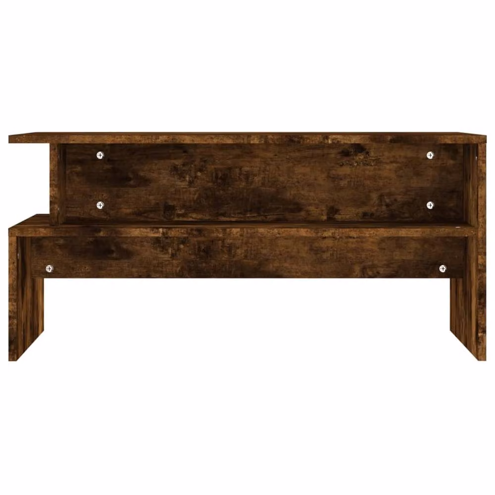Berkfield Home Modern Rectangular Coffee Table in Smoked Oak Brown, W/D/H: 90 x 55 x 42.5 cm – 4