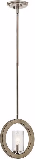 Kichler Grand Bank Wall Light in Antique Grey with Transparent Glass