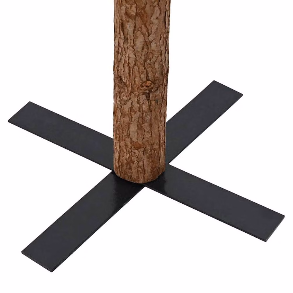 Berkfield Home Slim Green Christmas Tree with Real Wood and Cones, Height: 210 cm – 5