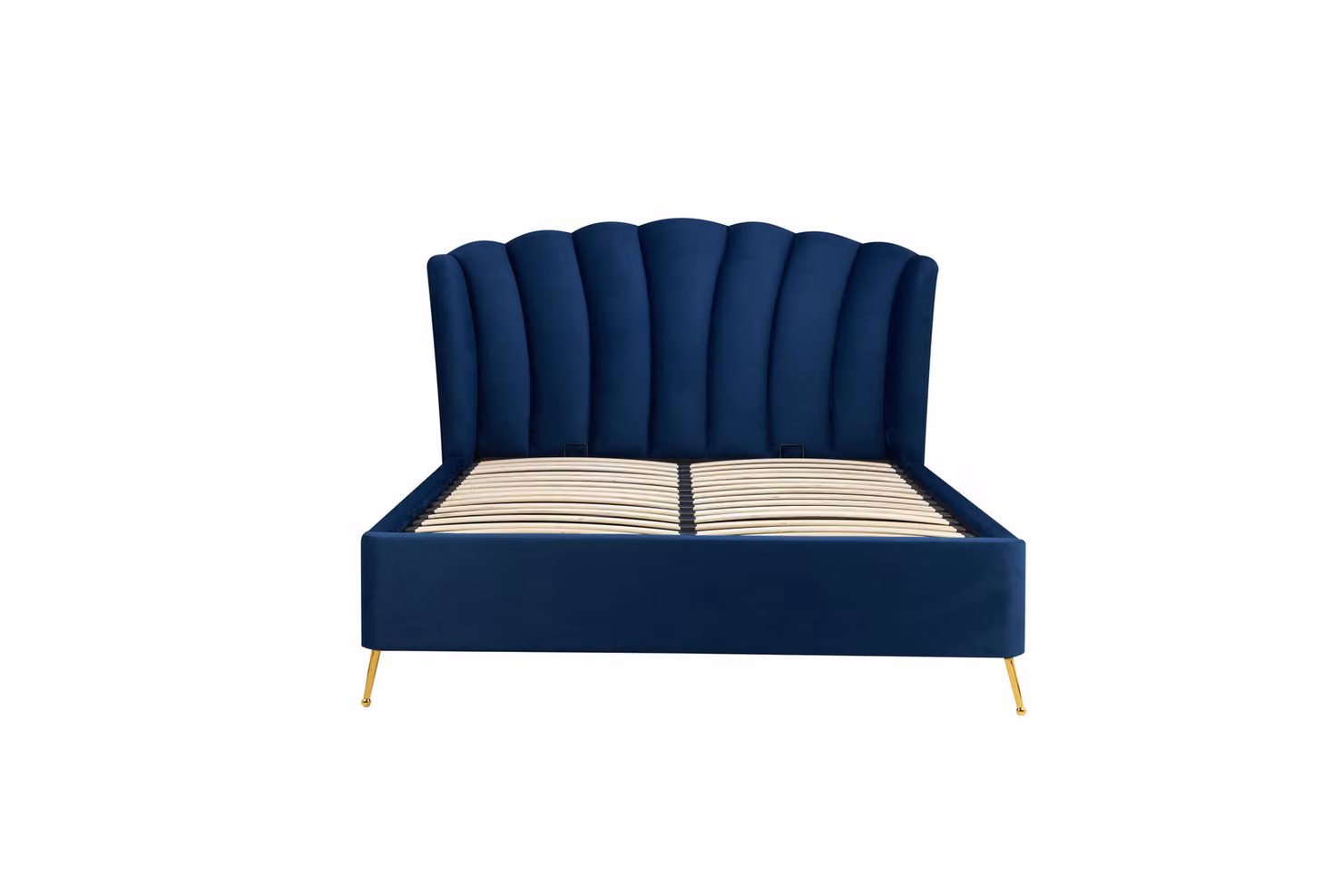Birlea Lottie Velvet Fabric Ottoman Bed Frame in Blue, W/D/H: 140 x 200 cm – 4
