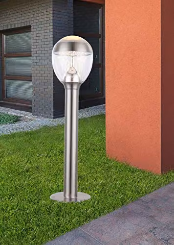 Netlighting Callisto LED Outdoor Bollard in Grey Stainless Steel with Warm White Light – 3