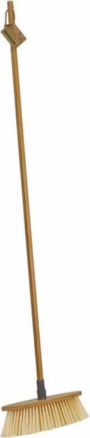 JVL Bamboo Sweeping Brush in Brown and Beige