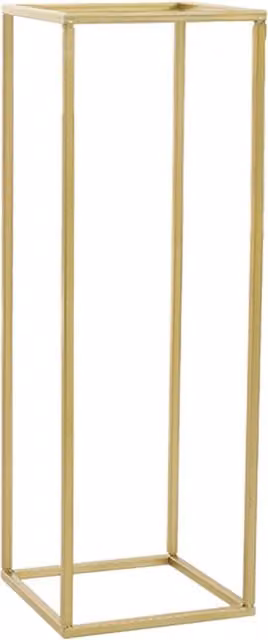 Livingandhome Gold Geometric Metal Wedding Flower Stand Centrepiece, Height: 25 cm