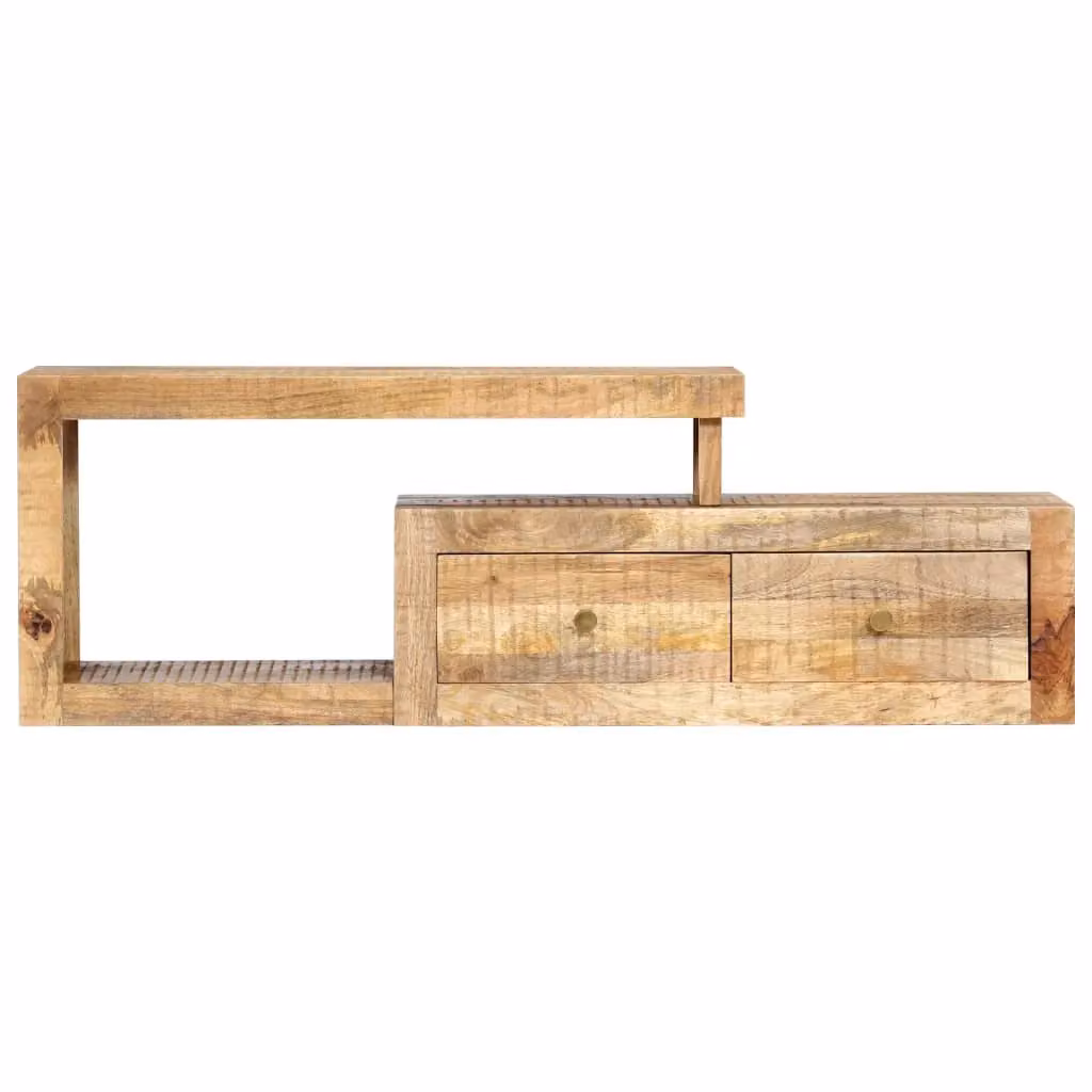 Berkfield Home Rustic Brown Solid Mango Wood TV Cabinet W/D/H: 120 x 40 x 40 cm – 2
